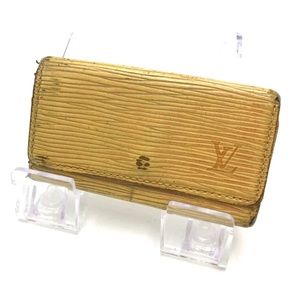 SOLD - Auth Louis Vuitton Epi Yellow Multicle 4 Key Holder Case